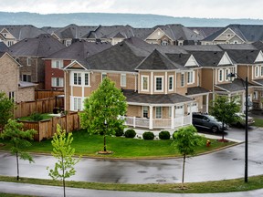 Homes in the Milton residential area.