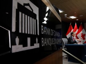 Bank of Canada Governor Tiff Macklem during a news conference.