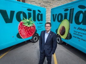 Michael Medline chief executive of Empire Co. Ltd. outside a Farm Boy store in Toronto in September.