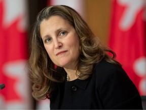 Finance Minister Chrystia Freeland.