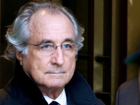 Bernard Madoff exits the Manhattan federal court house in New York, U.S. on Jan. 14, 2009. Madoff pleaded guilty in that March to fraud, money laundering, perjury and theft and was sentenced to 150 years in prison.