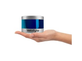 Knightscope's Autonomous Security Robot solution is powered by Velodyne's Puck lidar sensor (shown here), which provides reliability, energy efficiency and a full 360-degree environmental view to deliver highly accurate real-time 3D data.