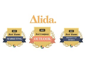 Alida wins 2021 Comparably Awards for Best Company Outlook, Best Marketing Team and Best Product & Design Team