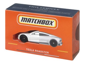 Mattel is unveiling the Matchbox Tesla Roadster, its first die-cast vehicle made from 99% recycled materials and certified CarbonNeutral®*. The Matchbox Tesla Roadster will be available starting in 2022.