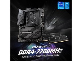 HyperX and MSI Set New DDR4 Overclocking World Record at 7200MHz