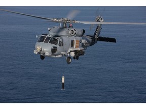 ALFS dipping sonar on MH-60R helicopter © Lockheed Martin