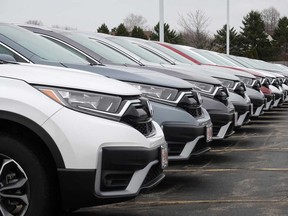 Exports were down 2.7 per cent, with exports of motor vehicles and parts decreasing by 10.2 per cent as assembly plants were forced to slow production because of the lack of semiconductor components, Statscan said.