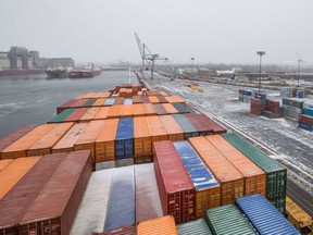 The Montreal Port Authority said the work slowdown has already halted the movement of about 10,000 shipping containers.