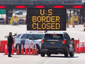 The U.S.-Canada border in Landsdowne, Ont.