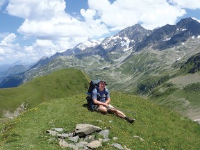 Intel Canada's country manager Denis Gaudreault at the Tour du Mont Blanc.