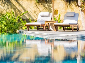 Empty pool chairs have become a common sight in once-bustling vacation communities. SUPPLIED