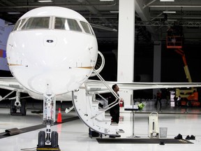 Bombardier Inc's Global 7500 features a queen-sized bed and hot shower.