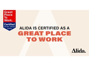 Alida is certified as a Great Place To Work