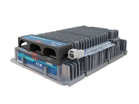 Eaton's specialty converter, also known as a battery equalizer, works in conjunction with another converter that takes power from the BEV's 600-volt system and steps it down to 24 volts.