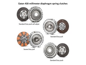 Eaton has introduced new additions to its 430-millimeter diaphragm spring clutch portfolio for global heavy-duty commercial vehicles, which offer solutions for current and powertrain technology advancements.