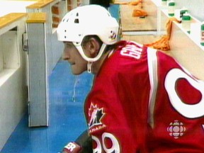 Wayne Gretzky, sits alone on the bench at the 1998 Winter Olympics after Team Canada lost to Czech Republic. The following year Hockey Canada held a summit on the state of the game.