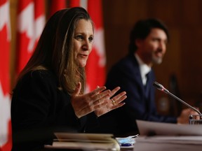 Finance Minister Chrystia Freeland and Prime Minister Justin Trudeau.