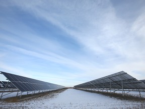 Solar panels in Calgary.