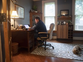 A person working from home