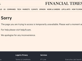 The Financial Times Website at 7 a.m. ET Tuesday.