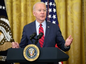 U.S. President Joe Biden delivers remarks on the Senate's bipartisan infrastructure deal at the White House on June 24, 2021 in Washington, DC.
