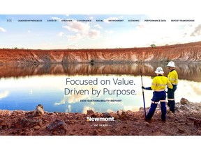 Newmont Corporation's 2020 Annual Sustainability Report, the 17th successive report outlining the Company's commitment to sustainable and responsible mining and leading ESG practices.