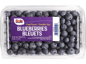 Dole Blueberries 18oz clamshell.