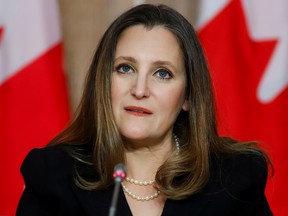 Finance Minister Chrystia Freeland Freeland will be looking at recommendations from an advisory committee on the policy known as open banking, which allows consumer to control their financial data.