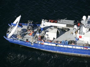 A June 2012 handout of DeepGreen Resources deep sea mining ship.