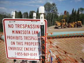 An Enbridge Line 3 pipeline site near Park Rapids, Minnesota. Line 3, which entered service in 1968, ships crude from Alberta to U.S. Midwest refiners, and carries less oil than it was designed for because of age and corrosion.