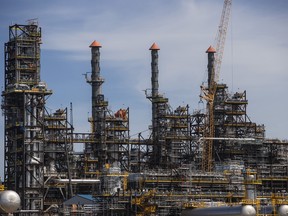 The Inter Pipeline Heartland Petrochemical Complex under construction in Strathcona County, Alberta.