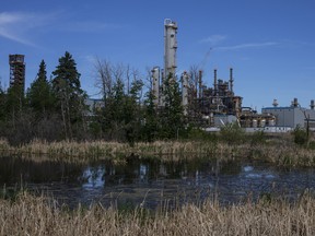 The Inter Pipeline Heartland Petrochemical Complex under construction in Strathcona County, Alberta.