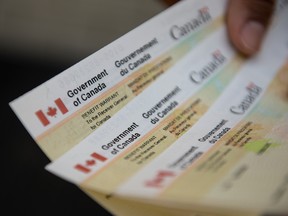 Benefit cheques from Canada.