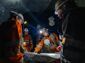 Drill crew at the Tangana Mine. SUPPLIED