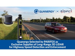 Quanergy Selected by PARIFEX as Exclusive Supplier of Long-Range 3D LiDAR for Highway Speed Detection and Enforcement