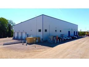 An outside look at StormFisher's newly built resource recovery facility in Drumbo, Ontario.
