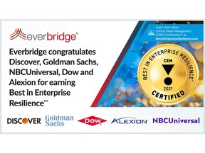 Everbridge Launches Industry's First Global Critical Event Management (CEM) Certification Program with Formalized Standards for Enterprise Resilience