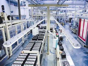 A Clarios battery manufacturing facility. The company has delayed its IPO.