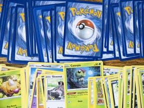 A Pokemon Co. card collection in Random Lake, Wisconsin, U.S. In 2020 overall trading card sales climbed a record 142 per cent on EBay, and Pokemon led the pack.