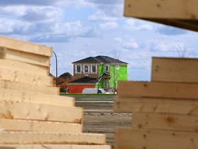 A home under construction in Calgary.