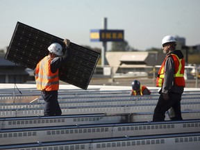 IKEA Canada Lights the Way for Solar Energy - First Canadian retailer to exclusively own, install and operate what is expected to be the largest rooftop solar installation under Ontario's Feed-in Tariff (FIT) program. (CNW Group/IKEA Canada)