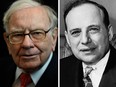 Two of the world's most famous value investors, Warren Buffett and Benjamin Graham, right.