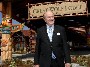 Jim Pattison at the opening of Great Wolf Lodge in Niagara Falls in 2006.
