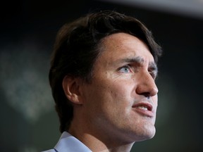 Prime Minister Justin Trudeau during his election campaign tour in Mississauga, Ont., Aug. 27, 2021.