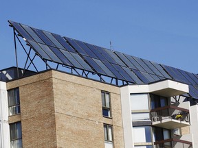 The Hastings-Quinte Social Services committee announced Wednesday that five retirement complex buildings in Belleville will have solar panels installed on their rooftops, like here at The Prince William building.