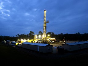 A BHP oil and shale gas rig in Fayetteville, Arkansas.