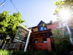 A home for sale in Toronto. Canada's housing market has been steadily cooling since reaching a peak in March.