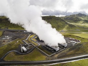 The Hellisheidi geothermal power plant in Hellisheidi, Iceland, on Sept. 7, 2021. Industrial heat brings to mind metallurgical processes like steelmaking, copper smelting, or cement production.