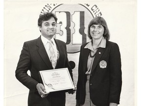One of the very first franchisees receiving their official welcome by the brand over 30 years ago.