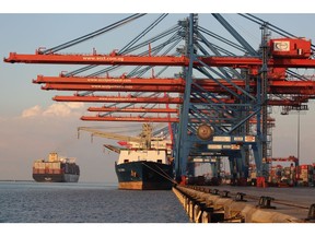 Container ship at Port Said, December 2020 (Credit: ImAAm / Shutterstock.com)
